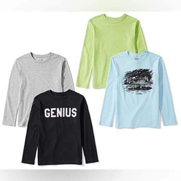 Spotted Zebra Other - NWT Spotted Zebra Boys' Long-Sleeve T-Shirts 4 per pack Glow in the dark